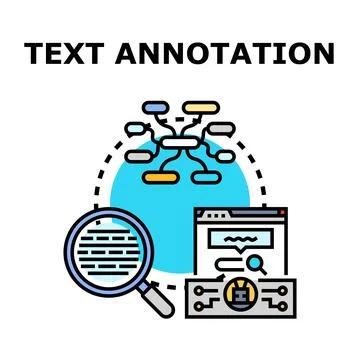 Text annotation process for data intelligence learning イラスト素材
