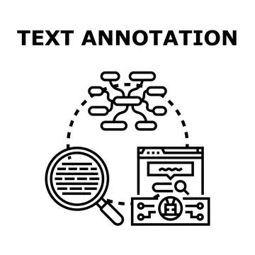 Text annotation process for data intelligence learning イラスト素材