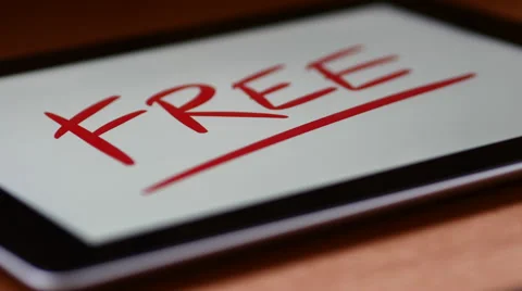 Text Appears On The Tablet Itself. Free Video stock 68512995