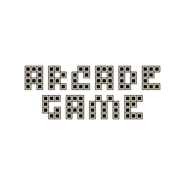 Text arcade game in retro style Stock Illustration