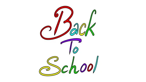 Text back to school Video stock 246475534