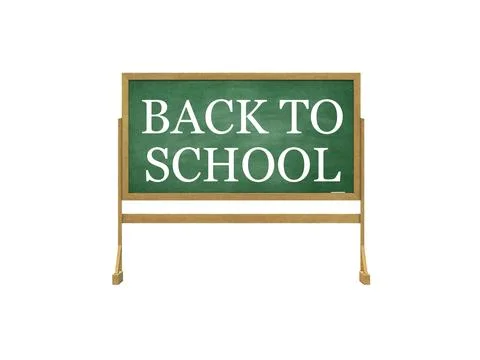 The text Back to school written on a chalkboard. School illustration Stock Illustration