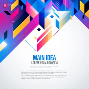 Text background with abstract geometric element and glowing lights. Corporate イラスト素材