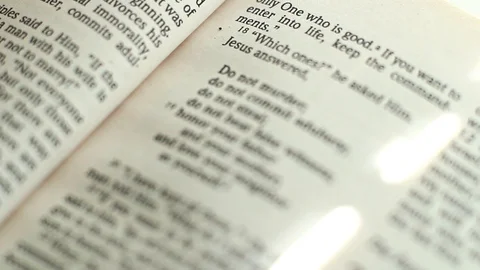 Text in the Bible Stock Footage 95841846