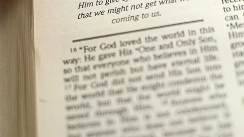 Text in the Bible Stock Footage 95841848