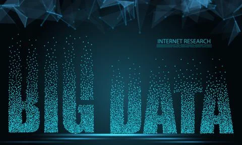 Text Big Data, Concept Design of Signal Emitting in Space Stockillustratie