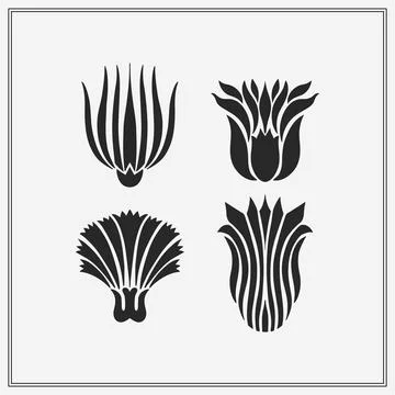 Text boarder divider for printing in typography. Floral elegant motif in Stock Illustration