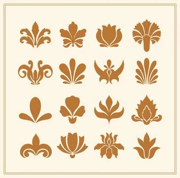 Text boarder divider for printing in typography. Floral elegant motif in Stock Illustration