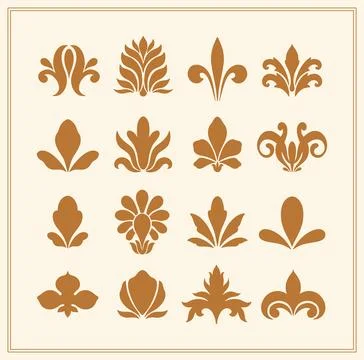 Text boarder divider for printing in typography. Floral elegant motif in Stock Illustration