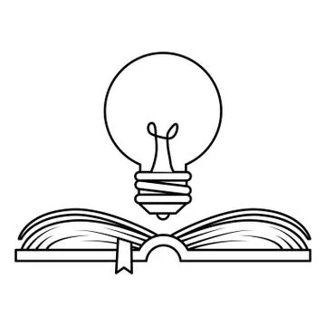 Text book with bulb 스톡 일러스트