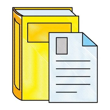 Text book with document 스톡 일러스트