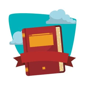 Text book isolated icon Stock Illustration