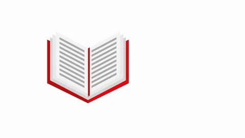 Text book with learn english animation Stock Footage 115189099