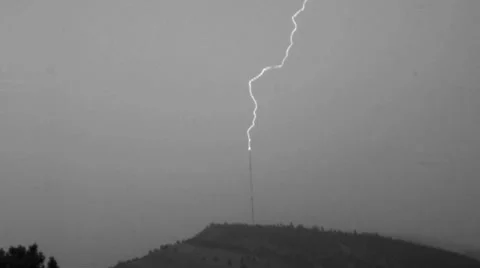 Text Book Lightning Strike Stock Footage 54727028