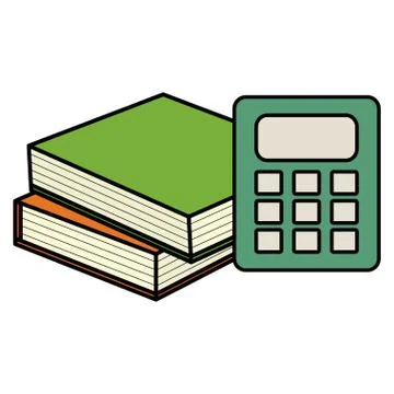Text book school with calculator math 스톡 일러스트