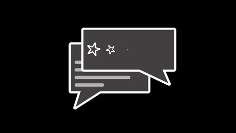 Text box and 5 star animation on background Stock Footage 258551725