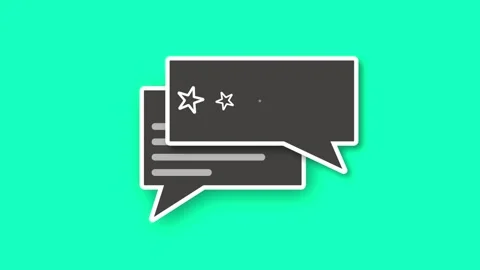 Text box and 5 star animation on background Stock Footage 258551726