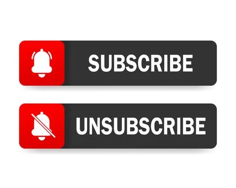 Text Box and Subscribe Button Template with the notification bell icon. Иллюстрация