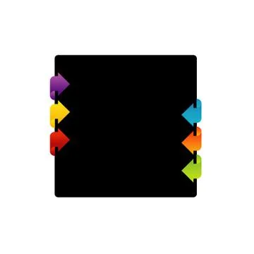 Text box with arrows Stock Illustration