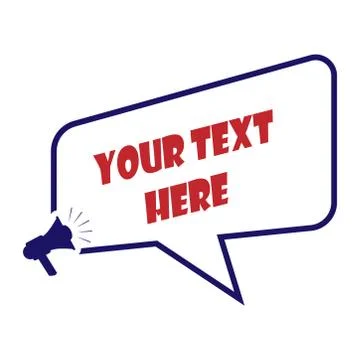 Text box, callout for text, phrase or message Stock Illustration