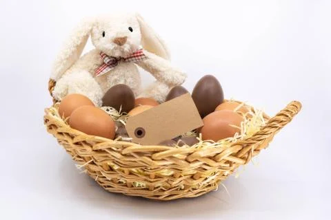 Text box, easter bunny for graphic resource Stock Photos