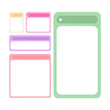 Text Box icon element for UI, Web, message banner in flat color vector illu.. 스톡 일러스트