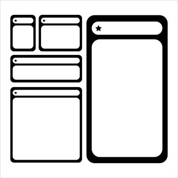 Text Box icon element for UI, Web, message banner in flat color vector illu.. Stock Illustration