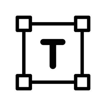 Text box linear logo mark in black and white イラスト素材