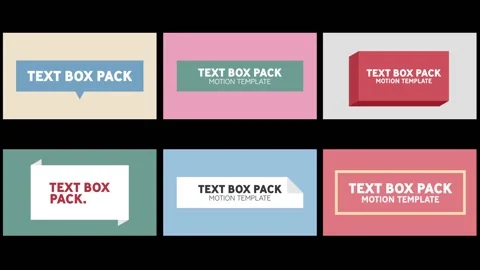 Text Box Pack Stock After Effects