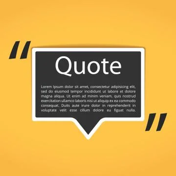 Text Box with Quotes 스톡 일러스트