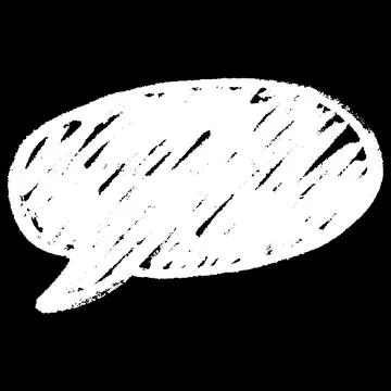 Text box white chalk texture oval silhouette on black, speech bubble round shape 스톡 일러스트