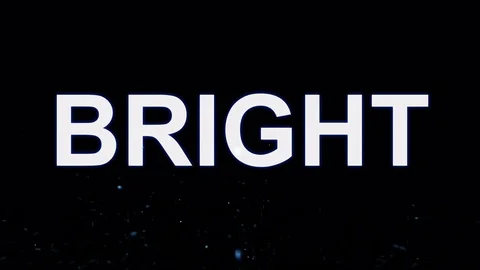 Text BRIGHT appears from the water, then disappears. Transparent alpha channel. Stock Footage
