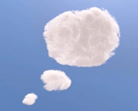 Text bubble cloud shape Text bubble cloud shape, isolated on white backgro... Stock Photos