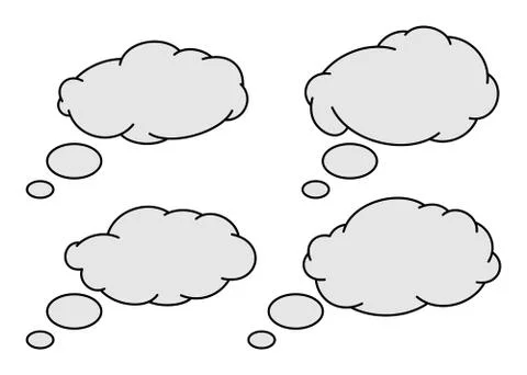 Text bubble icon set Stock Illustration