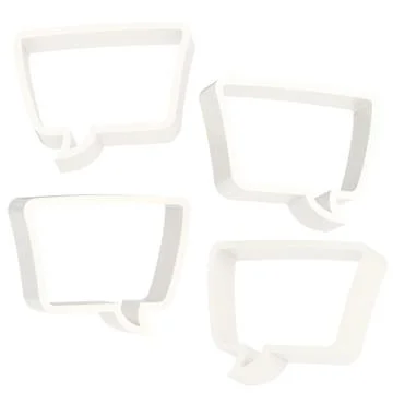 Text bubble shape isolated Stock Illustration