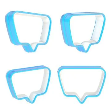Text bubble shaped frame isolated Stock Illustration