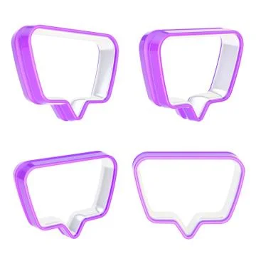 Text bubble shaped frame isolated Stock Illustration