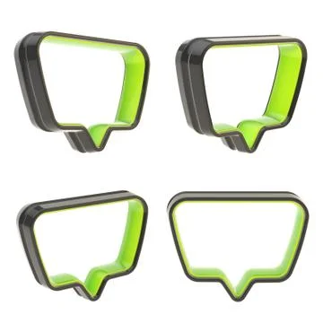 Text bubble shaped frame isolated Illustrazione stock