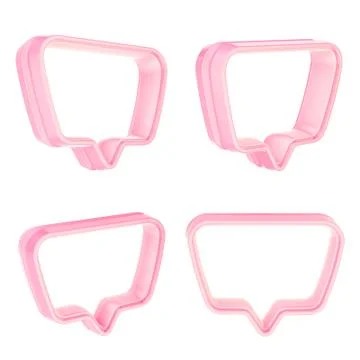 Text bubble shaped frame isolated Stock Illustration