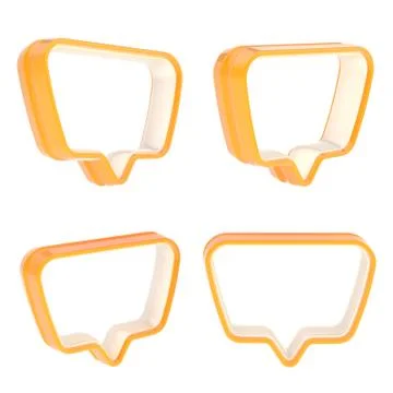 Text bubble shaped frame isolated 스톡 일러스트