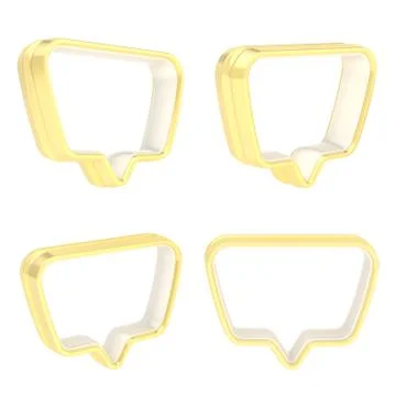 Text bubble shaped frame isolated Stock Illustration