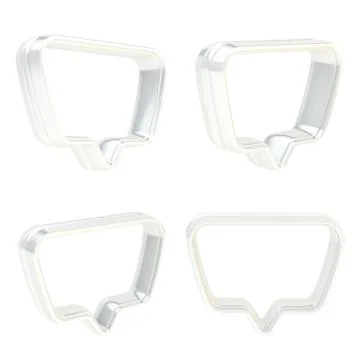 Text bubble shaped frame isolated Illustrazione stock
