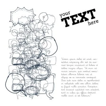 Text bubble vector illustration Stockillustratie