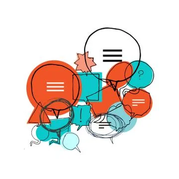 Text bubble vector illustration set Stockillustratie