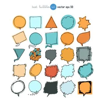 Text bubble vector illustration set Illustrazione stock