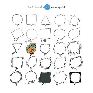 Text bubble vector illustration set Stockillustratie