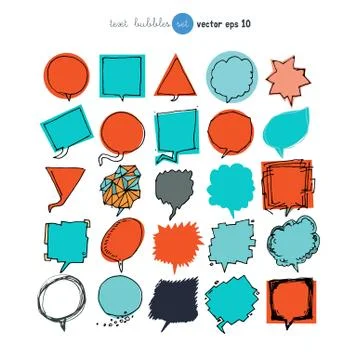 Text bubble vector illustration set Illustration
