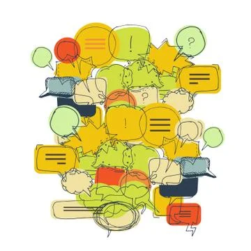 Text bubble vector illustration set Ilustração Stock