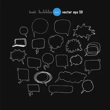 Text bubble vector illustration set Ilustração Stock