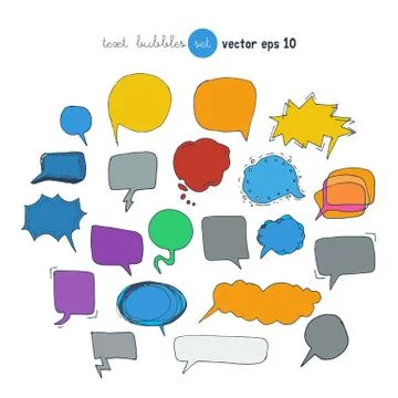 Text bubble vector illustration set Stockillustratie